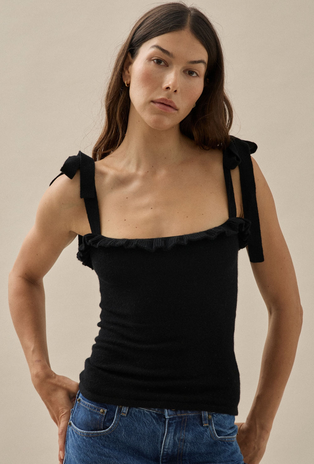Knit Ruffle Singlet