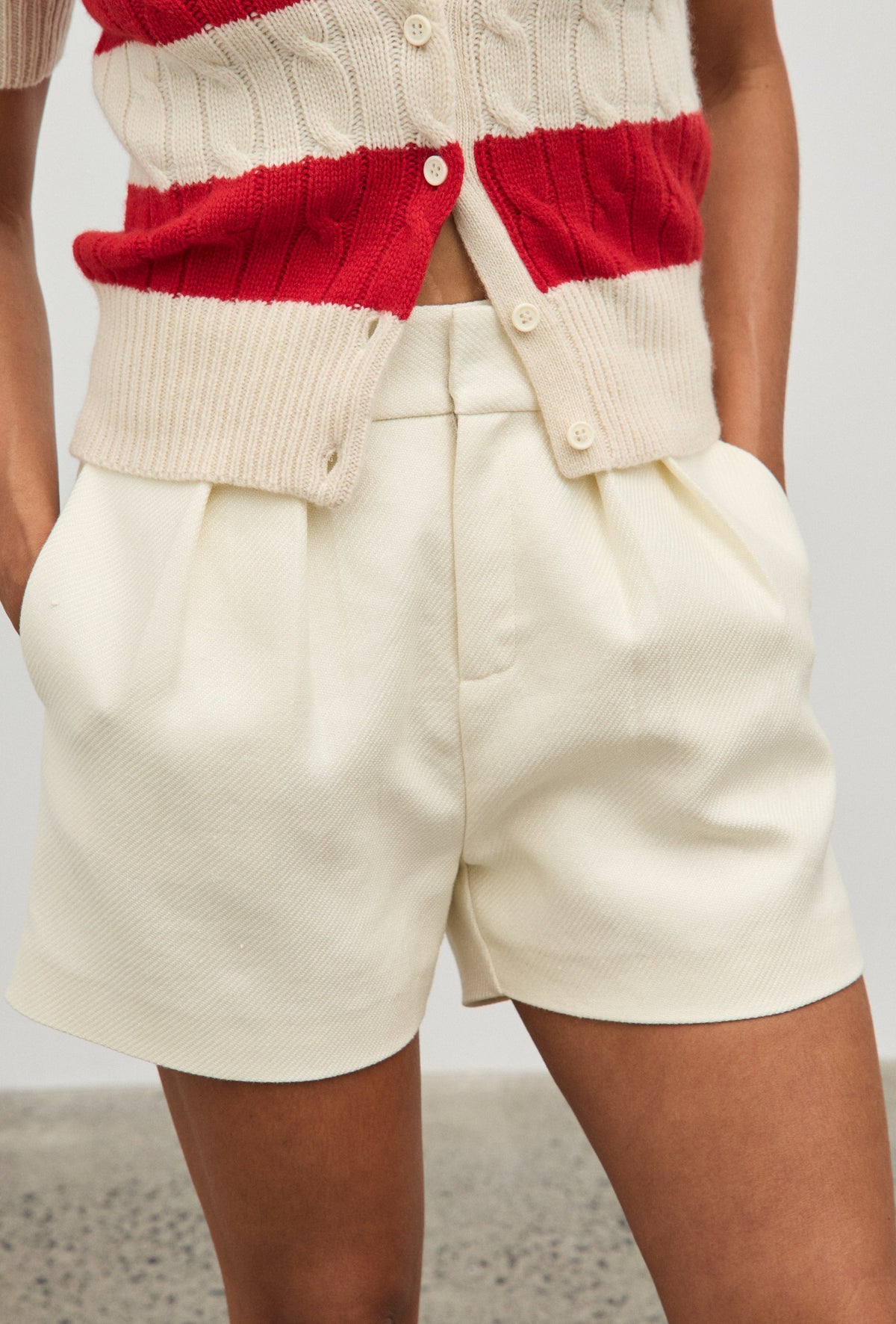 Bobbi Boyfriend Short Ivory