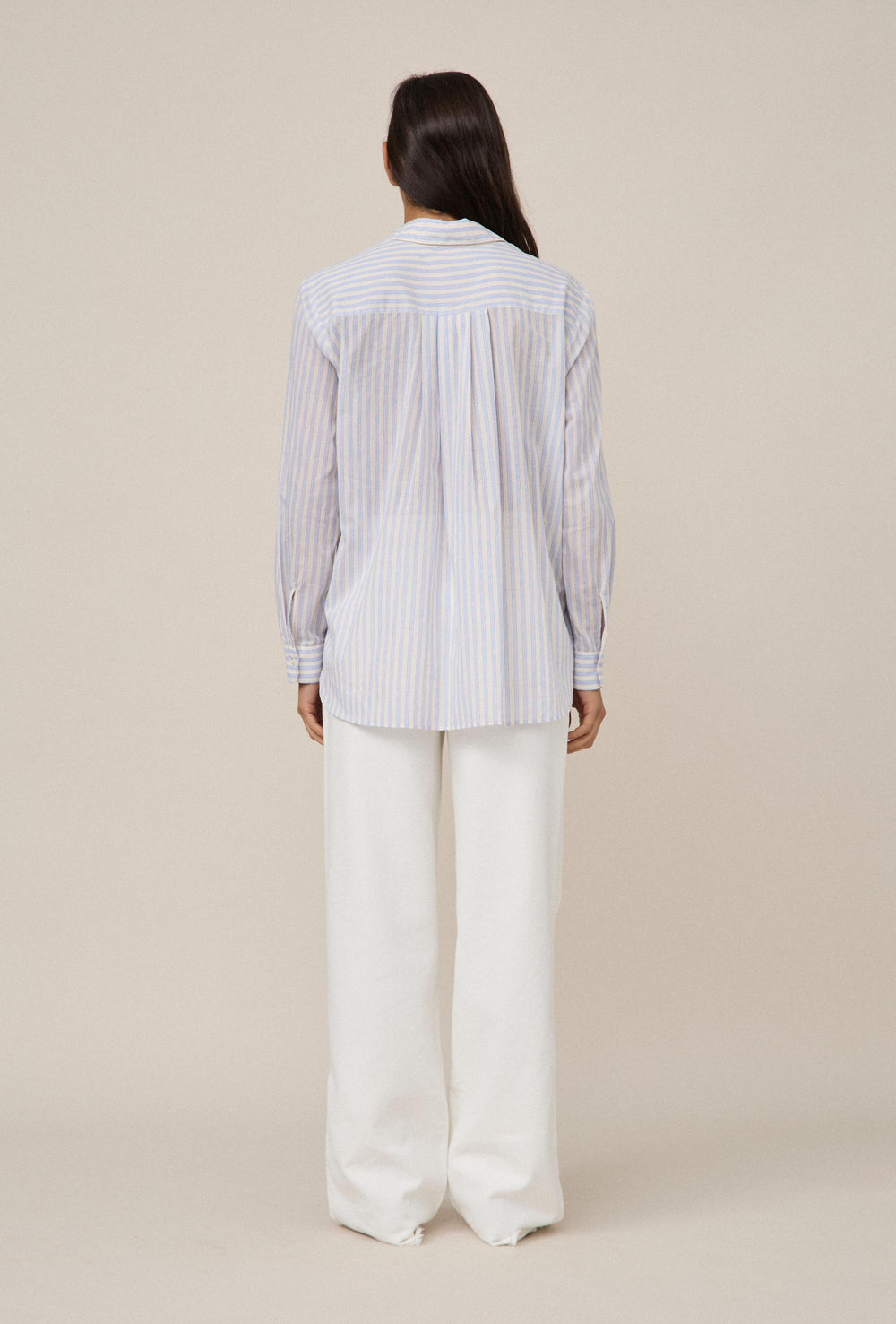 Signature Shirt Cream Blue Stripe