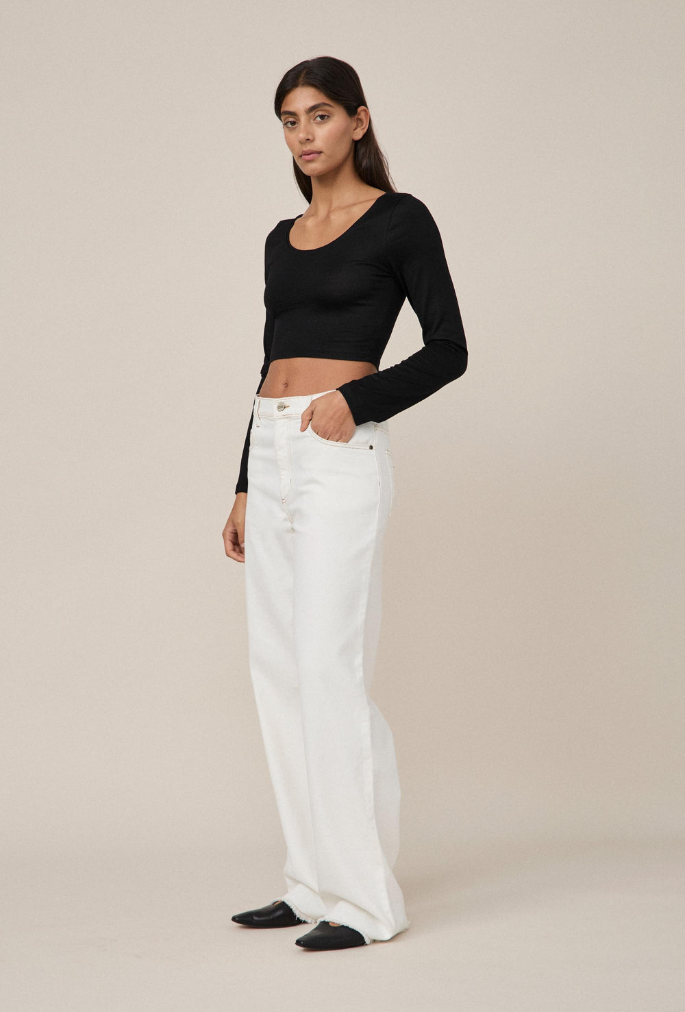 Long Sleeve Merino Crop