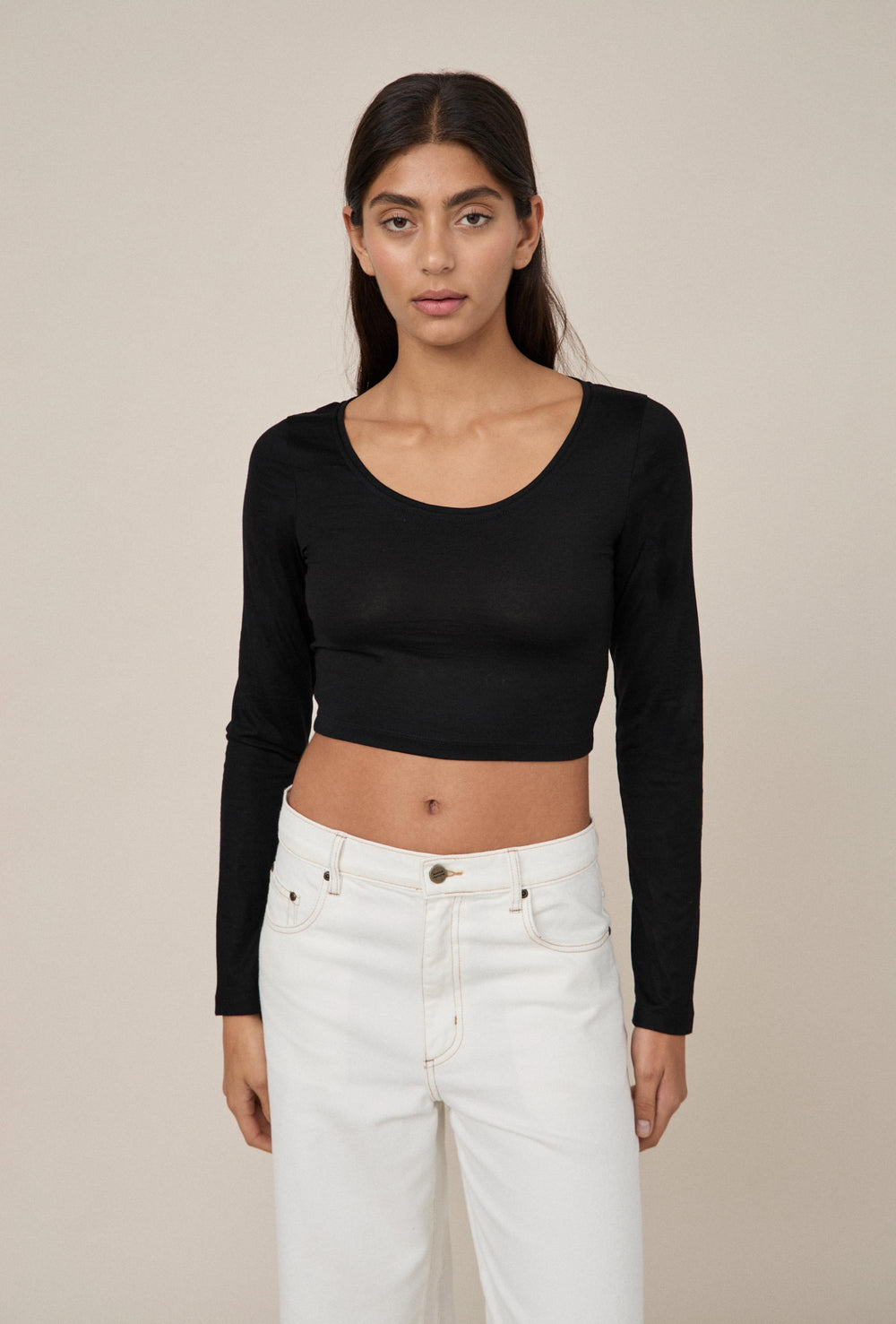 Long Sleeve Merino Crop