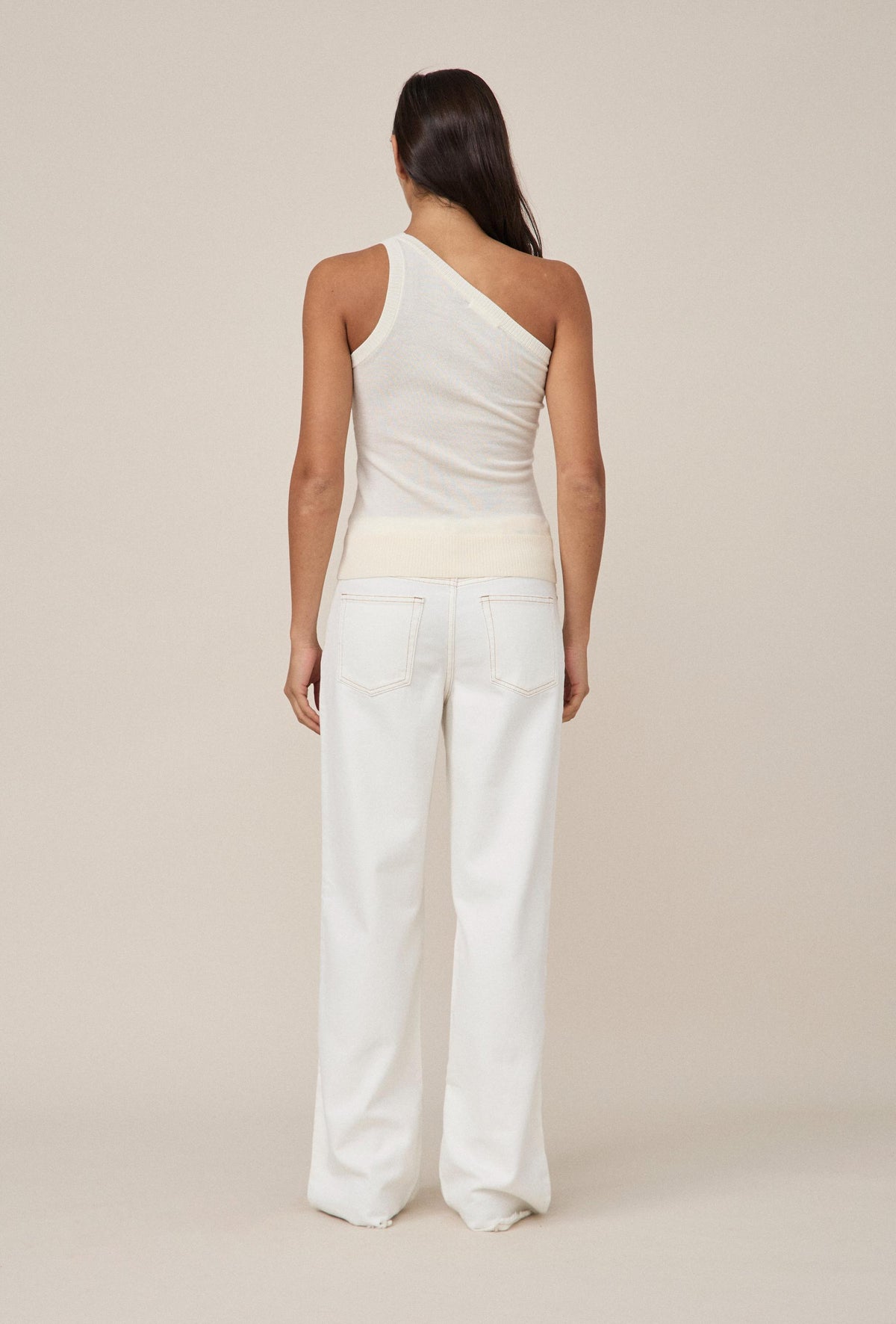 Merino One Shoulder Singlet