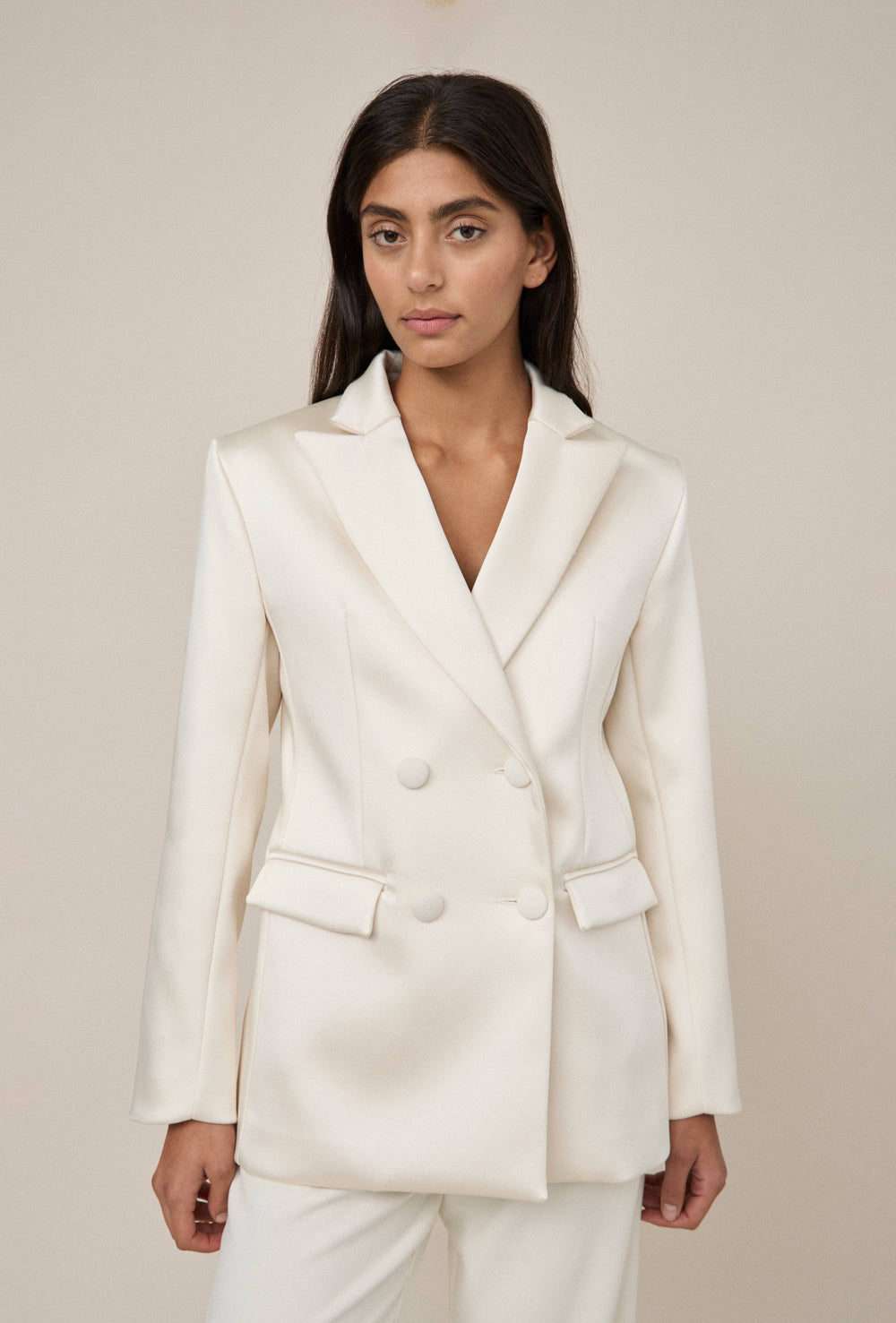 Satin Tuxedo Blazer
