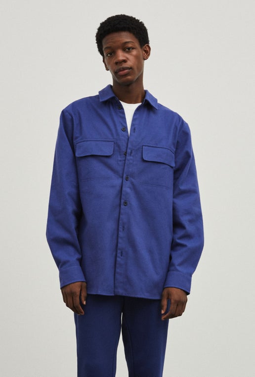 Mens Shacket in Blue | Maggie Marilyn