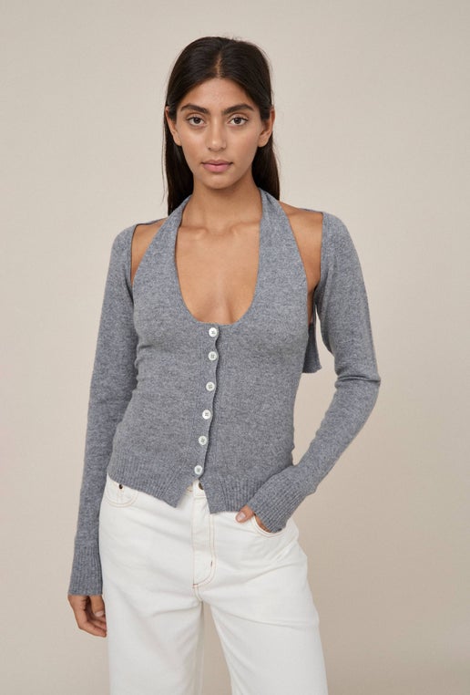 That First Date Feeling Bolero in Grey | Maggie Marilyn